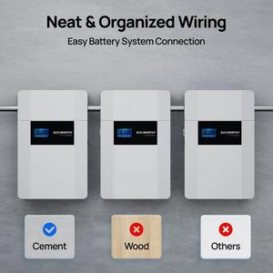 ECO-WORTHY <span class=keywords><strong>Batterie</strong></span> <span class=keywords><strong>de</strong></span> stockage d'énergie LiFePO4 51,2 V 100 Ah murale pour rack <span class=keywords><strong>de</strong></span> serveur - Product Image 5