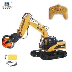 HUINA Đồ Chơi 1571 RC Bóng Grabber Xe Tải 1/14 16CH Hợp Kim Kỹ Thuật Xây Dựng Xe Xe Với Âm Thanh Ánh Sáng 680 Độ