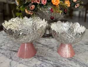 Luxury Decorative Bowl Set with Marble Base Metal Serving Bowls for Home Decor and Tabletop Uses By Exporters - Product Image 4