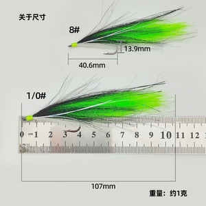 Leurre de pêche à la mouche <span class=keywords><strong>FUN</strong></span> Streamer - Appâts pour eaux moyennes et profondes, appâts artificiels, appâts vivants, en acier inoxydable avec hameçons - Product Image 2