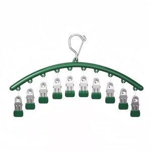 10 Clips Stainless Steel Sock Clip Pace-Saving Arc Sock <b>Drying</b> <b>Rack</b> Windproof Non-slip <b>Clothes</b> <b>Rack</b> Underwear Clip Towel Hanger - Product Image 6