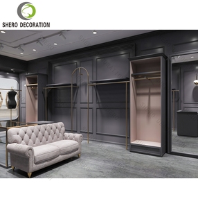 ตู้โชว์เสื้อผ้าระดับไฮเอนด์สำหรับตกแต่งโชว์รูมของผู้หญิงหรูหราทันสมัย - Product Image 4