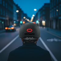 Nueva Gorra de Béisbol con Visera Larga y Moderna, Portátil, Transpirable y Duradera, para Desplazamientos Urbanos, Scooter Eléctrico, Casco de Bicicleta con LED Trasero Integrado