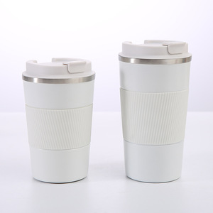 Taza de viaje de café con aislamiento de doble pared, taza de café de viaje de acero inoxidable con tapa y manga de silicona, 380ml/510ml, venta al por mayor - Product Image 4