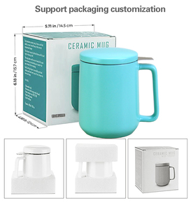 <span class=keywords><strong>Tasse</strong></span> <span class=keywords><strong>à</strong></span> thé en céramique colorée personnalisée de 16 oz <span class=keywords><strong>avec</strong></span> <span class=keywords><strong>infuseur</strong></span> et couvercle, couleurs assorties - Product Image 5