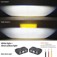 Luz de Trabajo LED de Alta Potencia E06L, Doble Color, Haz H/L, para Camiones Todoterreno, Automóviles y Motocicletas