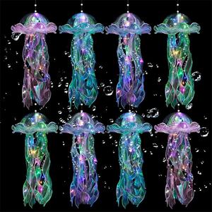 Lanterne de nuit à pousser créative à pois brillants pour chambre de fille, décorations suspendues, lanterne de méduse <span class=keywords><strong>lumineuse</strong></span> - Product Image 5