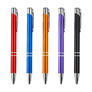 מכירה לוהטת קידום מכירות מתכת כדור עט עם לוגו מותאם אישית זול אלומיניום כדורי עט
