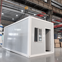 Casa Contenedor Modular Prefabricada de Acero de Ensamblaje Rápido, Paquete Plano de 20 Pies, Ventana con Barra de Seguridad, 5 Años de Garantía, Alojamiento