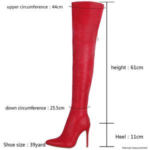 Stivali da Donna Sopra il Ginocchio Taglia 46, Nuova Collezione Autunno/Inverno 2026, <span class=keywords><strong>Moda</strong></span> Europea e Americana, Taglie Forti - Product Image 5