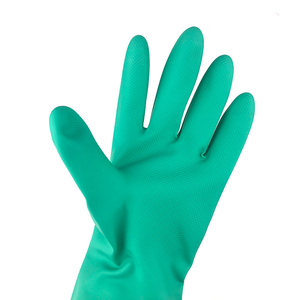 Gants en nitrile verts certifiés CE ANT5PPE, doublés en polaire, réutilisables, en caoutchouc pour le travail - Product Image 4