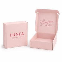 Cajas de Embalaje Plegables Personalizadas con Logotipo, Ahorro de Espacio, Color Rosa, Pequeñas y Medianas, Impresión Personalizada, Cajas de Cartón para Envíos al por Mayor