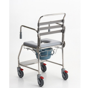 Chaise de douche et de toilette OEM avec roulettes, taille standard, capacité 250 kg, pour personnes âgées, chaise de mobilité pour maison de retraite - Product Image 1