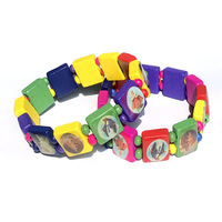 Bracelet Unisexe Anniversaire en Perles avec Figurines Catholiques en Résine Acrylique Faite à la Main, Cristal Lucite et Strass – Tendance Honestar
