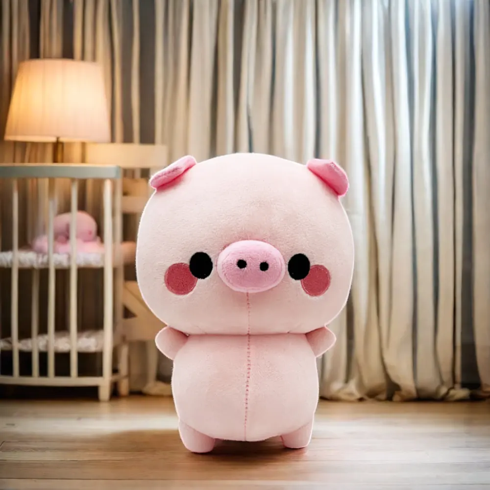 Personalizado EN71 REACH cerdo de peluche de juguete de tela suave Animal de dibujos animados muñeca personalizada juguetes de animales de peluche