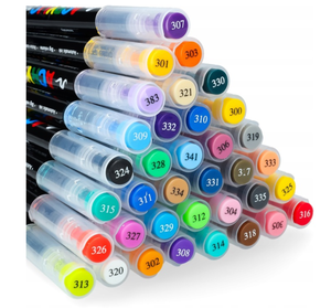 Marcador Acrílico Líquido de 72 Colores, Punta Suave, Tinta Permanente, para Dibujo Artístico, Ancho de Escritura de 6 mm, Punta de Pincel - Product Image 3