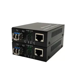 Single Fiber Sm 10/100/1000Mbps Gigabit Optical Converter RJ45 Ethernet Fiber Optic Media Converter