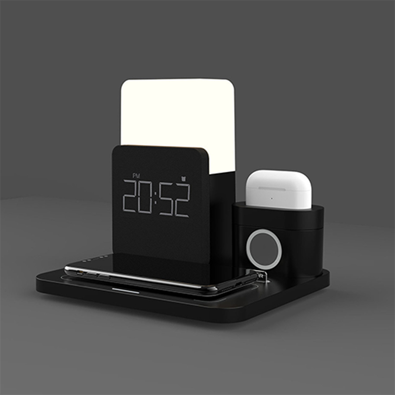 2021 новый дропшиппинг Настольный телефон 15 Вт 3 в 1 быстрая зарядка Док станция с светодио дный лампы светильник Беспроводное зарядное устройство