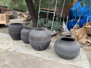 Antique Wholesale Pottery Old Decoration <strong>Flower</strong> Plant <strong>Pots</strong> Home Decorative <strong>Flower</strong> Natural Grey <strong>Large</strong> <strong>Pot</strong> - Product Image 3