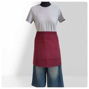 Delantal Corto Más Vendido, Delantal de <span class=keywords><strong>Lino</strong></span> Personalizado con Bolsillos Grandes, Delantal de Trabajo para Servicios de Catering y Camareros - Product Image 2