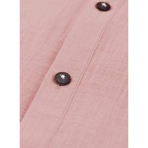 2025 camiseta Henley de lino y algodón para hombre, ropa de playa Tropical informal con botones, camisetas de playa de verano de manga corta de talla XL - Product Image 4