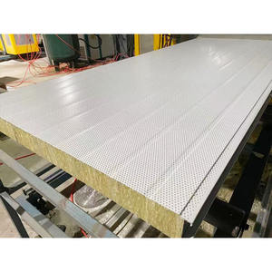 Rock wool acoustic sandwich panel sound insulation and sound absorbing panel in mineral fibres