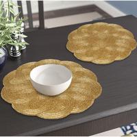 Napperon Offre Spéciale fabriqué en polyester avec perles scintillantes dorées pour les fêtes d'intérieur, tapis décoratif de table centrale pour les hôtels à la maison