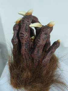 Guanti <span class=keywords><strong>da</strong></span> Lupo Mannaro in Latex, Guanti Horror per Cosplay, Accessorio per Halloween e Natale, <span class=keywords><strong>Maschere</strong></span> per Feste OEM ODM, Taglia Adulto, 4 Colori - Product Image 2