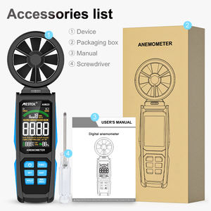 Anemómetro de Temperatura, Producto Más Vendido, 0.8-30m/s, Negro, Rojo, Azul, Tecnología, Batería, Unidad, Aire, Rohs, Color, Origen - Product Image 6