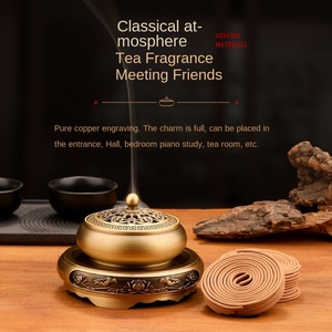 Set di Bruciatori di Bakhoor Arabi di Lusso in Ottone, Bruciatore di Incenso per Aromaterapia con Legno di Sandalo dell'Antico Monte, per Uso Domestico Interno - Product Image 4