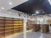 Ahşap ve Çelik Ağır Hizmet Tipi Modern Gondol Rafı, Ayarlanabilir Sırtlı Metalik Süpermarket Rafı Teşhir Rafı