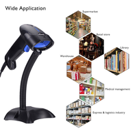 Lecteur de codes-barres laser filaire 1D YHD-1100L-Z2, scanner de codes-barres POS avec support réglable