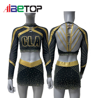 IBETOP Sublimation Personnalisée Nouvelle Conception Cheer Uniformes Ensemble Jupe Top Shell Cheer Uniformes