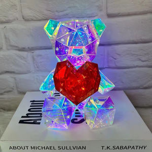 Glowing Lighted Transparent Gift Boxes Reusable USB <b>Light</b> <b>up</b> Teddy Bear Cube <b>Present</b> Box Wedding Ornament - Product Image 2