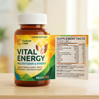 Impression d'étiquettes personnalisées pour compléments alimentaires, étiquettes imperméables pour bouteilles de vitamines, pour produits de santé