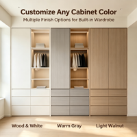 Armoire en bois beige minimaliste moderne, personnalisable, 2 tiroirs, écologique, gain de place, hôtel, villa, meubles de maison en MDF, chambre à coucher