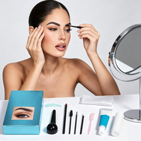 Kit de teinture pour sourcils et cils personnalisé, teinture semi-permanente pour sourcils et cils, ensemble de colorants pour sourcils et cils, longue durée, imperméable, outils de maquillage pour les yeux