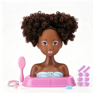 <span class=keywords><strong>Tête</strong></span> de poupée Anlily 2026 tendance noire avec cheveux <span class=keywords><strong>afro</strong></span>, <span class=keywords><strong>jouet</strong></span> de coiffure, <span class=keywords><strong>jouet</strong></span> de salon de coiffure en ABS écologique pour enfants - Product Image 1
