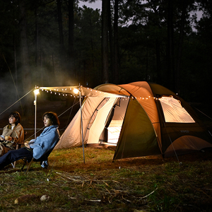 Tenda da campeggio impermeabile in stile tenda a cupola con Tunnel Glamping 2x2m per 2-3 persone con zanzariera | All'aperto Family Kamp - Product Image 4
