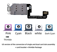 Kits flexibles Wylie eSim pour iPhone 16 16 plus esim convertis en réparation d'assemblage de carte SlM simple double