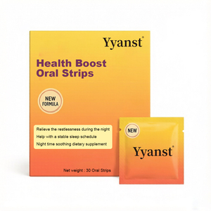 Bandes buccales Health Boost 30 unités – Nouvelle formule apaisante pour la nuit – Complément alimentaire pour soulager l'agitation nocturne chez les adultes - Product Image 1