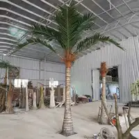 La cina ha Fornito All'aperto di Plastica Foglie di Alberi di Cocco Gigante Artificiale Palm Tree