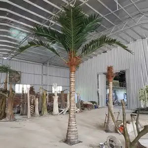 בסיטונאות ענק מלאכותי כף עץ-סין מסופק חיצוני פלסטיק עלים קוקוס עצי ענק מלאכותי כף עץ