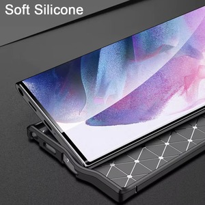 Funda de teléfono a prueba de golpes de silicona con textura de cuero de lujo al por mayor para Samsung <span class=keywords><strong>Galaxy</strong></span> S21 S22 Ultra 5G S23 + S24 Ultra A32 A53 A52 - Product Image 4