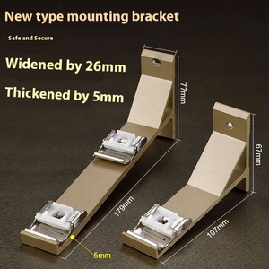 Tringles à rideaux en aluminium noir robustes avec accessoires pour rideaux plissés en S montés au mur et au plafond - Product Image 3