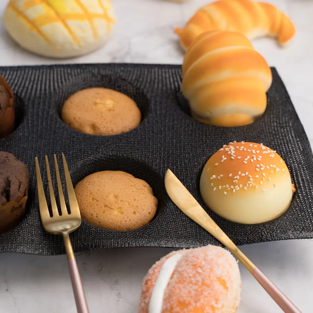 Mini Muffin 6 Holes Silicone Round Mold DIY Cupcake Cookies Fondant Baking Pan Non-Stick Pudding Steamed Cake Mold Baking Tool