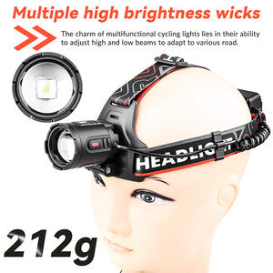 ไฟหน้าคิไม 2000mAh LED แบบชาร์จไฟได้ ปรับได้ พร้อมไฟเสริมสำหรับการปั่นจักรยานกลางแจ้งและตกปลา - Product Image 5