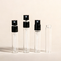 Vente en gros de flacons de parfum vides personnalisés Shiningpak, mini, en verre, avec pompe pulvérisatrice, forme cylindrique, 10 ml, impression sérigraphique, Chine