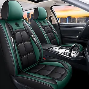 Housse de siège de voiture simple avant en gros de luxe en cuir imperméable 3D rouge noir gris marron en stock pour voiture 90% (seulement 1 pièces)