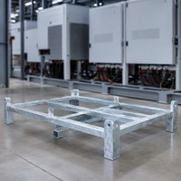 Cadre de base en profilé C pour onduleur solaire personnalisé, galvanisé à chaud, classement C3-C5, acier au carbone Q235 Q345 Q355